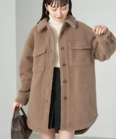 earth music & ecology フリースジャケット ベージュ