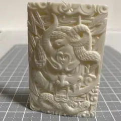 縁起物 魔除 唐獅子 置物 唐獅子 鞠（まり）持ち透かし彫り インテリア