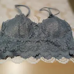 花柄レース ブラレット グレー