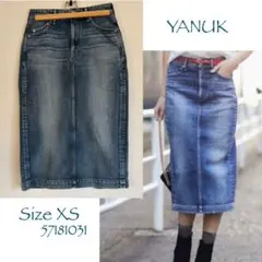 YANUK ヤヌーク　デニムスカート　ペンシル　57181031 サイズXSのサムネイル