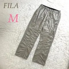 FILA ベージュ 光沢 Mサイズ スポーツパンツ
