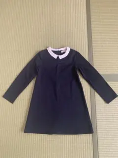 ZARA ネイビー 長袖 ワンピース　8号　128センチ