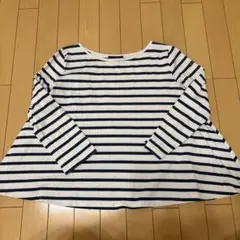 Le minor ストライプ コットン長袖Tシャツ