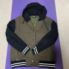 ANAP フード付きスタジャン オリーブ・ブラックのサムネイル