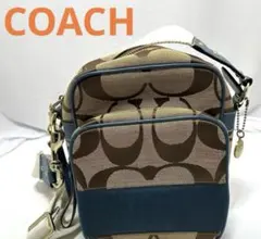 M*♡様 良品 COACH ショルダーバッグ PVCレザー ベージュ シグネチャ
