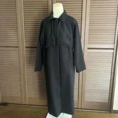 黒いロングコート スタンドカラー Bou jeloud