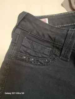 レア♡トゥルーレリジョン　スワロフスキー付きブラックスキニーデニム