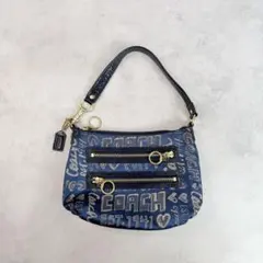 希少　COACH コーチ　Poppy パッチワーク ショルダーバッグ　チェーン 希少 COACH コーチ Poppy パッチワーク ショルダーバッグ チェーン