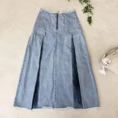 soeur7 スコットクラブ　デニムプリーツスカート　カットオフ　フリンジ　01のサムネイル