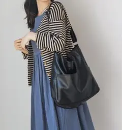 ショルダーバッグ PUレザー レディース A4 肩掛け ブラック 斜めがけ 通勤