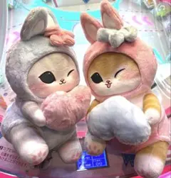 モフサンド　mofusand うさにゃんBIGぬいぐるみ　全2種コンプ