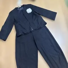 未使用　シーズンリーズン　パンツスーツ 黒　セレモニー　入園式　L M