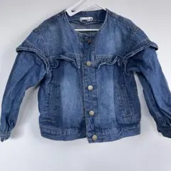 ブランシェス☆ノーカラーデニムジャケット☆110