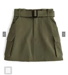 GRL インパン裏地ベルト付きカーゴミニスカート　gm690