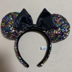 ディズニーランド　ミニー　リボン　カチューシャ スパンコール