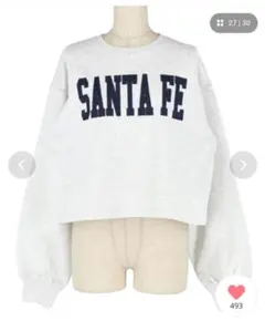 「新品タグ付き」coca ロゴクロップドスウェットトップス