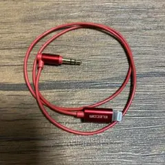 レッド Lightningコネクタ 3.5mmオーディオジャックケーブル