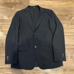 GU 2025年 ウォッシャブルテーラードジャケットSW ブラック サイズL