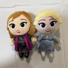 アナと雪の女王 ぬいぐるみ アナとエルサ　Frozen マスコット　2体セット