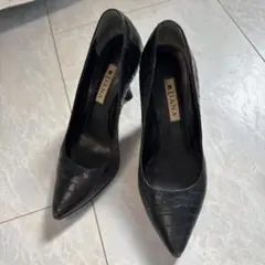 DIANA ブラック クロコダイル風 ハイヒール