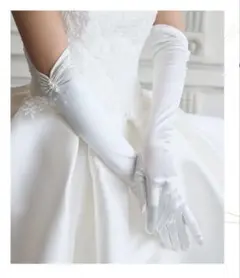 ラブティアラ/ウェディンググローブ/シェイプサテングローブ/ピュアパール/肘上