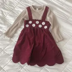 ♡アプレレクール お花ワンピース　80 赤　長袖♡