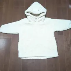 baby GAPフリースフード付きパーカー クリーム色