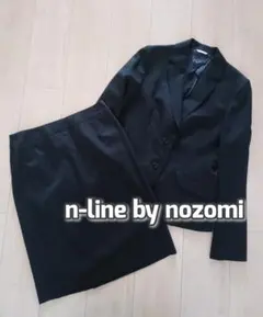美品　n-line by nozomi スカートスーツ　 セットアップ黒 Lのサムネイル