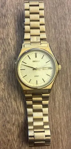 SEIKO SPIRIT 腕時計　メンズ 金色　電池交換済　稼動品