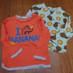 長袖カットソー 2枚セット 100