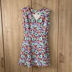 LilyBrown フラワープリント 花柄ノースリーブワンピース サイズ0