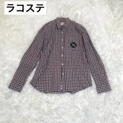 Lacoste チェック柄 長袖シャツ　41 XL相当　薄手　ラコステ