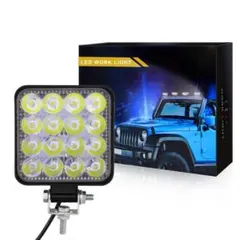 LED ワークライト 作業灯 48W 16連 防水 広角 照明のサムネイル