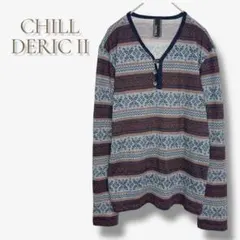 ノルディック柄 長袖 ニット ナチュラル カジュアル 着回し ふんわり 柔らか