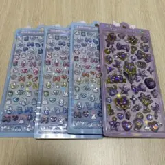 ボンボンドロップシールミニ　なないろボンボン マジカルボンボン紫 4枚セット