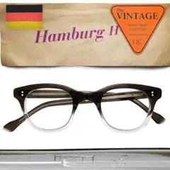 未使用60sヨーロッパヴィンテージ ドイツ ウェリントン クリア眼鏡 アーネル系