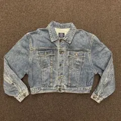 希少 90s OLD GAP 紺タグ 香港製 ショート丈 デニムジャケット M