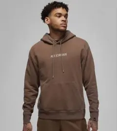 AIR JORDAN ワードマーク ブラウン フード付きパーカー