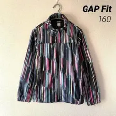 最終】GAP Fit 黒ウィンドブレイカー マルチカラー ナイロンジャケットのサムネイル