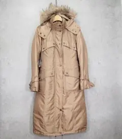 美品】自由区 ファー付きダウンコート 肉厚 ベージュ y2k ジャケット 