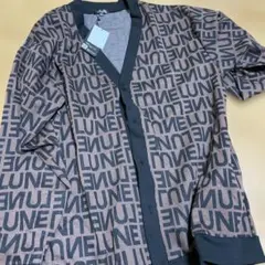 新品タグ付！LUNE カーディガン ベージュ ダークグレー