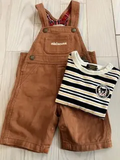 mikiHOUSE オーバーオール 2点セット 80