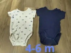 H&M 半袖ボディスーツ2点セット　4-6m 68サイズ