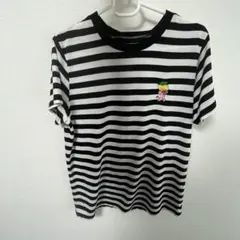 PUNYUS プニュズ サイズ2ボーダー 半袖Tシャツ 刺繍いただきマウスのサムネイル