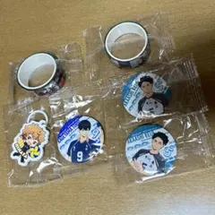くら寿司　びっくらぽん　ハイキュー　めじるし　缶バッジ　マスキングテープ　セット