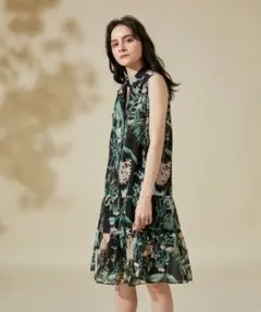 22SS♡グレースコンチネンタル フローラルシャツドレス 36 ボタニカル