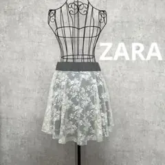 ZARA レースミニフレアスカート