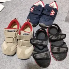 16cm アシックス スニーカー、サンダル他