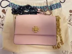 Tory Burch ピンクレザーショルダーバッグ