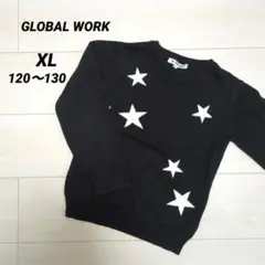 【GLOBAL WORK】キッズ セーター 星柄 ブラック XL　120〜130